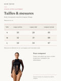 Body transparent manches longues Sillage : guide des tailles