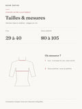 Harnais Corps Femme à Chaînes : tailles et mesures