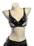 Soutien-Gorge Clouté à Pointes Noir : vue principale