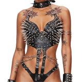 Bustier à Pointes avec Collier et Chaînes : vue principale