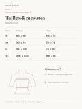 Bustier à Pointes avec Collier et Chaînes : tailles et mesures