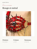 Harnais Soutien-Gorge Rouge à Pointes : détails et ajustement