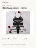 Ensemble Harnais Résille à Chaînes : détails et ajustement