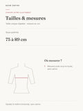 Harnais Bustier à Chaîne Dorée : tailles et mesures en centimètres