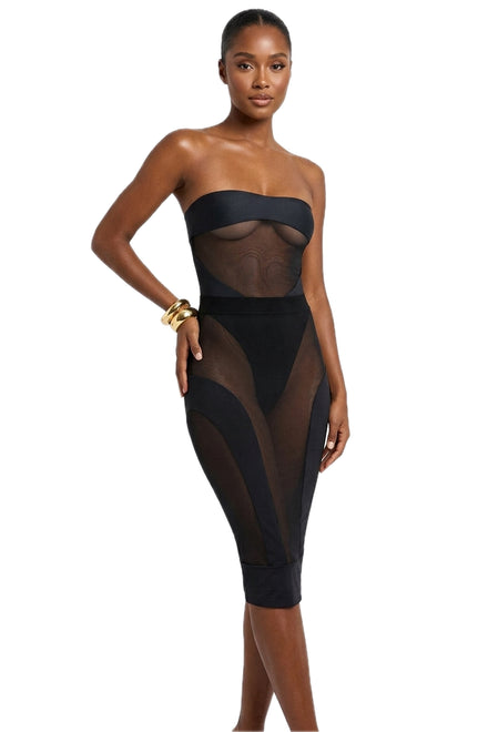 Ensemble body et jupe Nocturne : vue principale sur fond blanc