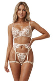 Ensemble broderie florale Serment : vue principale sur fond blanc