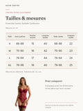 Ensemble bustier dentelle Confession : guide des tailles