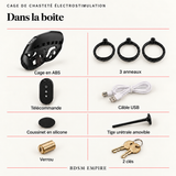 Cage de Chasteté Électrostimulation — Contenu de la boîte