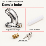 Cage de Chasteté  Métal Aluminium — Contenu de la boîte