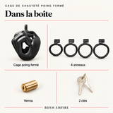 Cage de Chasteté Poing Fermé — Contenu de la boîte