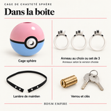 Cage de Chasteté Sphère Rose et Bleue — Contenu de la boîte