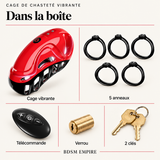 Cage de Chasteté Vibrante par Application — Contenu de la boîte