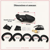 Cage de Chasteté   Silicone — dimensions