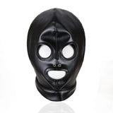 Cagoule SM Cuir PU Noire, 6 Modèles : cagoule SM en cuir PU noir, photo 5