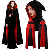Cape Réversible Noire et Rouge : cape réversible à capuche noire et rouge, photo 3