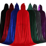 Cape Velours à Capuche 8 Coloris : cape longue en velours avec capuche, photo 1