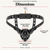 Ceinture de Chasteté Homme en Résine — Dimensions et anneaux