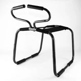 Chaise Sexuelle à Rebond : chaise métal à assise élastique et poignées en mousse, photo 2