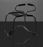 Chaise Sexuelle à Rebond : chaise métal à assise élastique et poignées en mousse, photo 5