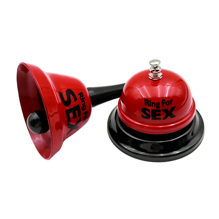 Cloche Sex Coquine : cloche rouge en métal marquée SEX, photo 1
