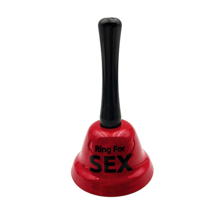 Cloche Sex Coquine : cloche rouge en métal marquée SEX, photo 2