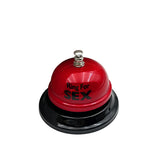 Cloche Sex Coquine : cloche rouge en métal marquée SEX, photo 3