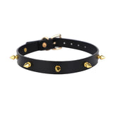 Collier Esclave BDSM Cuir Anneau : collier esclave en cuir à anneau, marron ou noir, photo 3