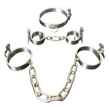 Collier ou Menottes Acier Inoxydable à Clé : collier et menottes en acier inoxydable avec clés, photo 1