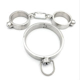 Collier, Menottes et Entraves Acier Lourd : ensemble collier, menottes et entraves en acier inoxydable, photo 14