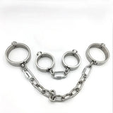 Collier, Menottes et Entraves Acier Lourd : ensemble collier, menottes et entraves en acier inoxydable, photo 21
