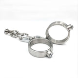 Collier, Menottes et Entraves Acier Lourd : ensemble collier, menottes et entraves en acier inoxydable, photo 8