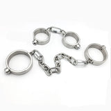Collier, Menottes et Entraves Acier Lourd : ensemble collier, menottes et entraves en acier inoxydable, photo 9