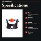 Collier de Posture avec Bâillon Boule Rouge : spécifications
