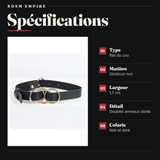 Collier Ras du Cou Double Anneau Doré : spécifications