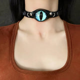 Collier Ras du Cou Mauvais Œil 5 Coloris : ras du cou mauvais œil gothique, coloris au choix, photo 2