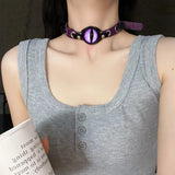 Collier Ras du Cou Mauvais Œil 5 Coloris : ras du cou mauvais œil gothique, coloris au choix, photo 5