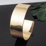 Collier Ras du Cou Rigide Métal Doré : torque doré ouvert vu de côté, photo 3