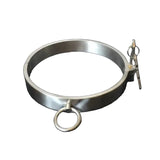 Collier Verrouillable Acier Inoxydable 304 : collier rigide en acier inoxydable avec anneau et clés, photo 1