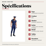 Combinaison Policier Homme Bleue 7 Pièces : spécifications