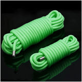 Corde Bondage Fluorescente Verte : corde vert fluorescent tressée à embouts métalliques, photo 2