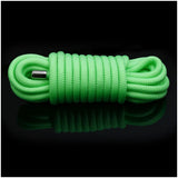 Corde Bondage Fluorescente Verte : corde vert fluorescent tressée à embouts métalliques, photo 4