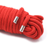 Corde Shibari en Coton 5 à 20 m : corde shibari en coton enroulée, embouts métalliques, photo 4