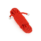 Corde Shibari Satinée 8 Coloris : corde shibari satinée en nylon torsadé, embouts métalliques, photo 10