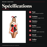 Costume Arlequin Femme Body Losanges : spécifications