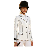 Costume Cavalière Veste d'Équitation : blazer d'équitation boutonné à col à revers, photo 5