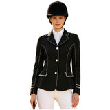 Costume Cavalière Veste d'Équitation : blazer d'équitation boutonné à col à revers, photo 7