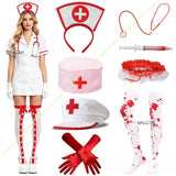 Costume Infirmière Trois Sets au Choix : costume d'infirmière avec coiffe et accessoires, photo 1