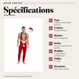 Costume Père Noël Homme en Peluche : spécifications