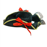 Costume Pirate Femme Bordeaux Tricorne : costume de pirate femme, veste-robe bordeaux et tricorne, photo 6