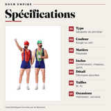 Costume Plombier Homme Salopette Ajourée : spécifications